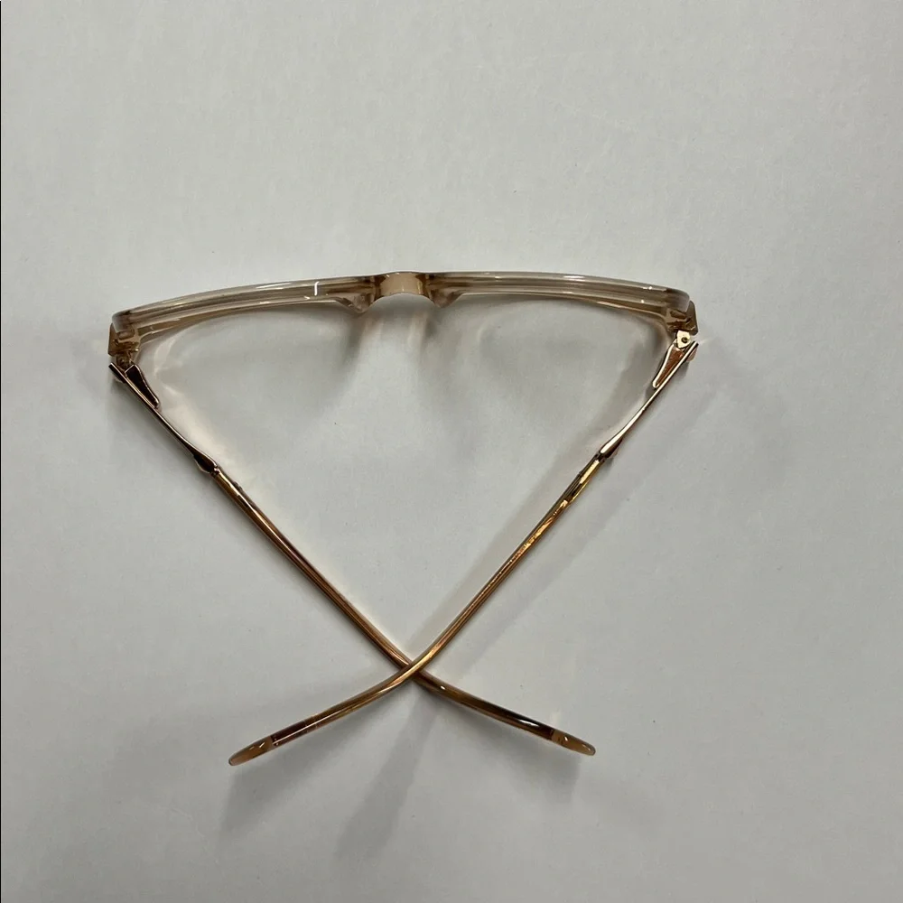 VERSACE NWOT Contemporary Translucent Tan 54-16-140 Modern Rectangle Eyeglass